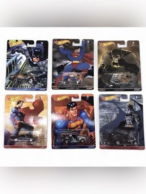 2016 Hot Wheels Real Riders DC 6 Car Set